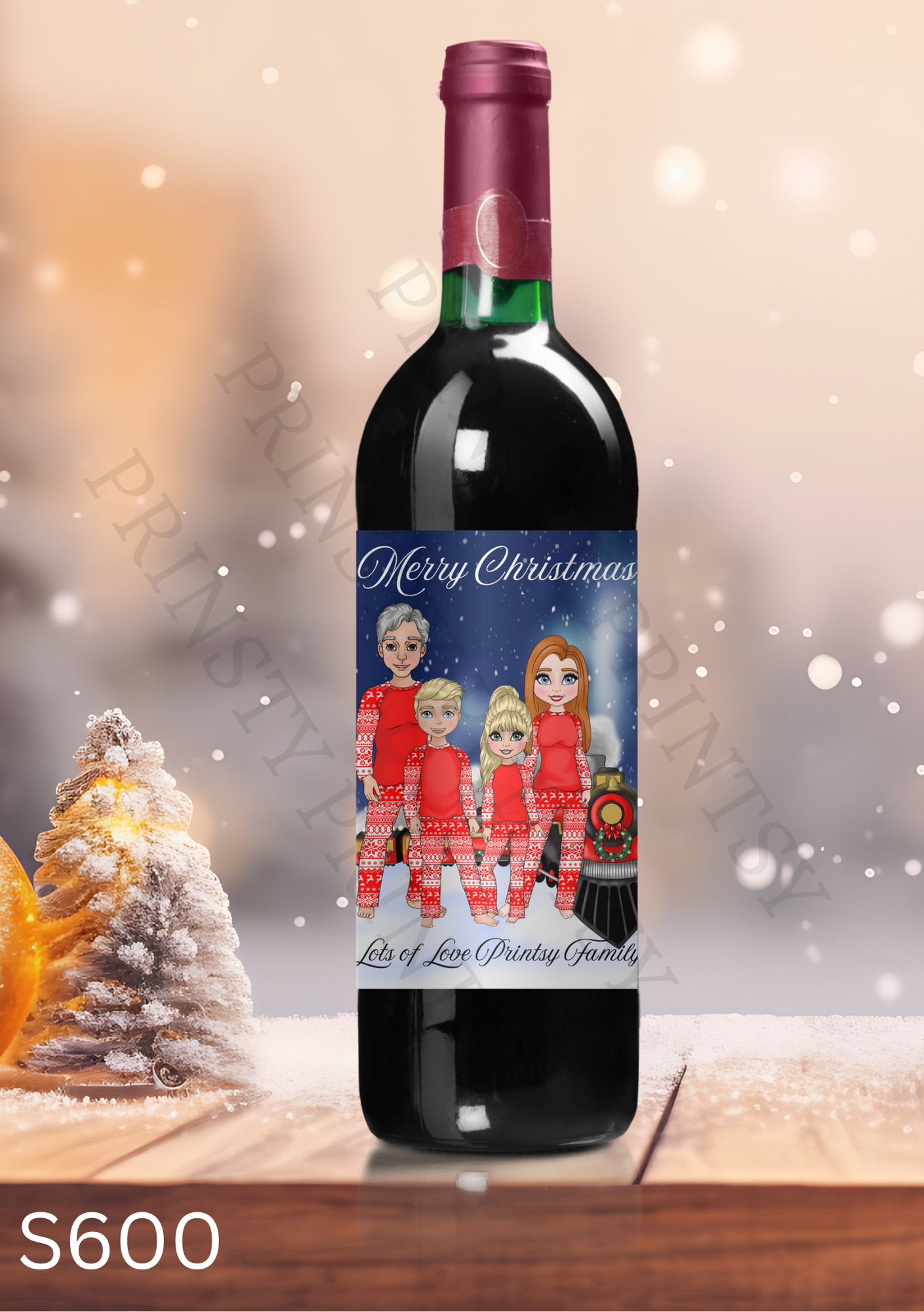 Family Wine Bottle Sticker