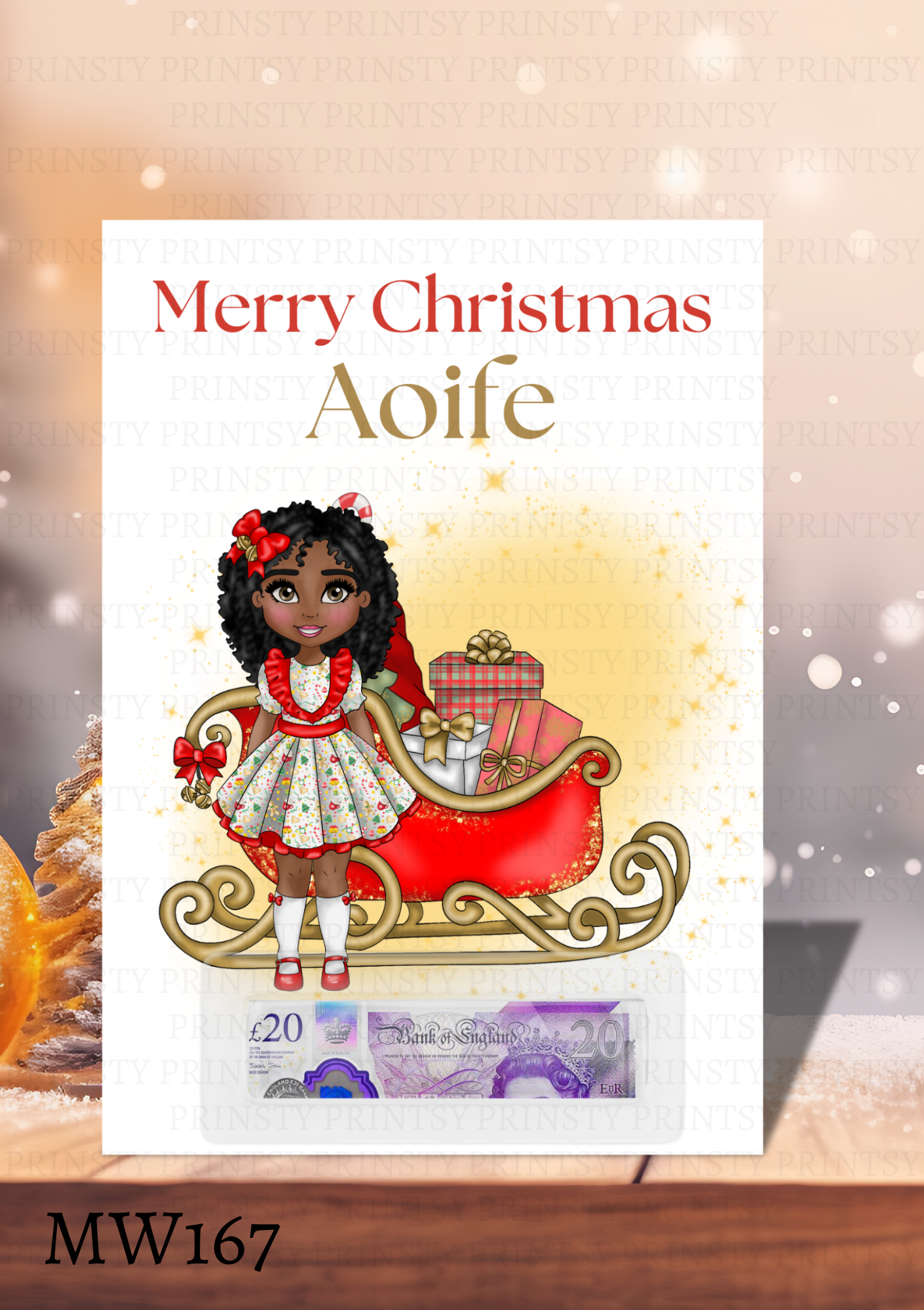 Christmas Dolly Money Card