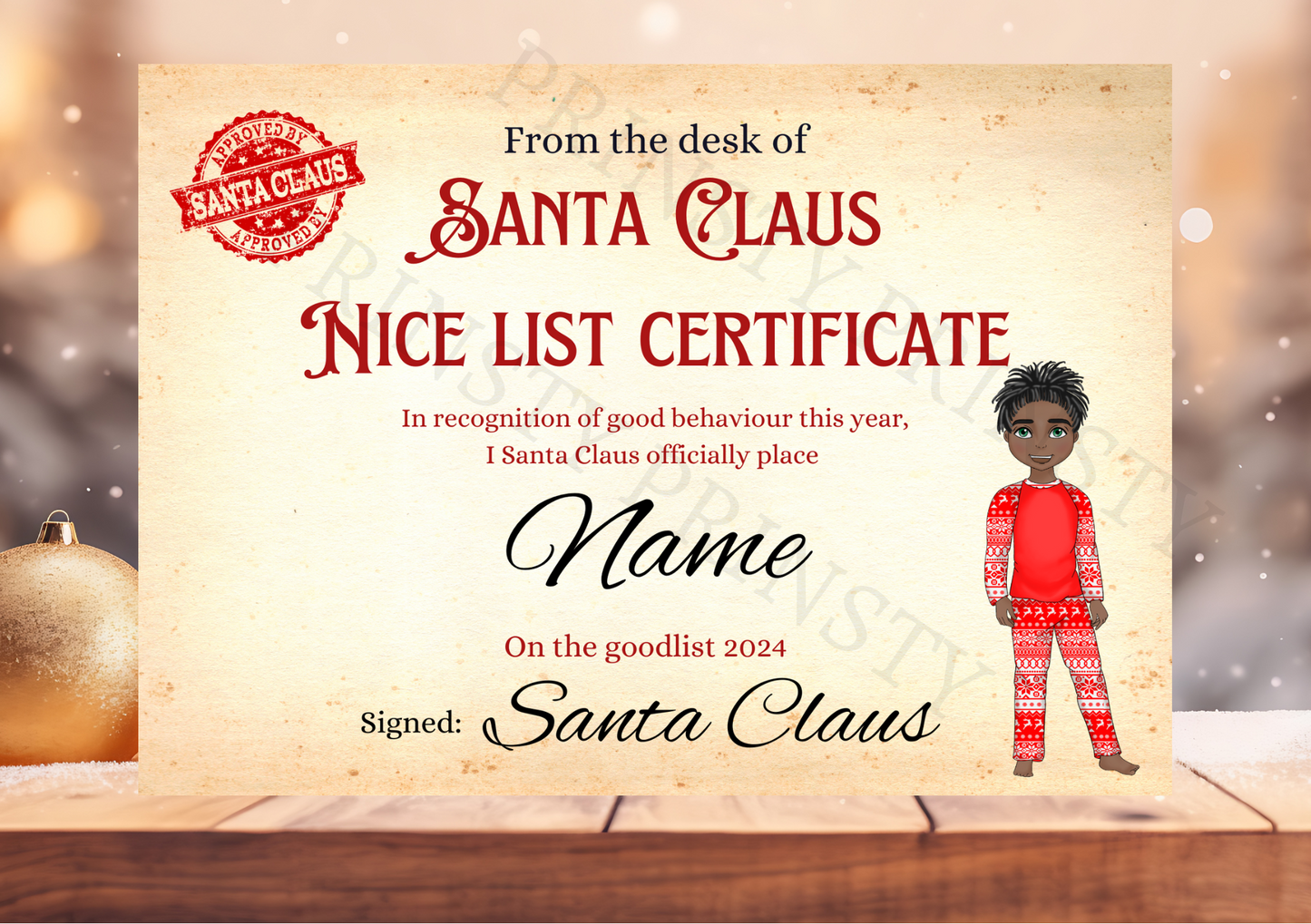 Dolly & Dude Nice List Certificate