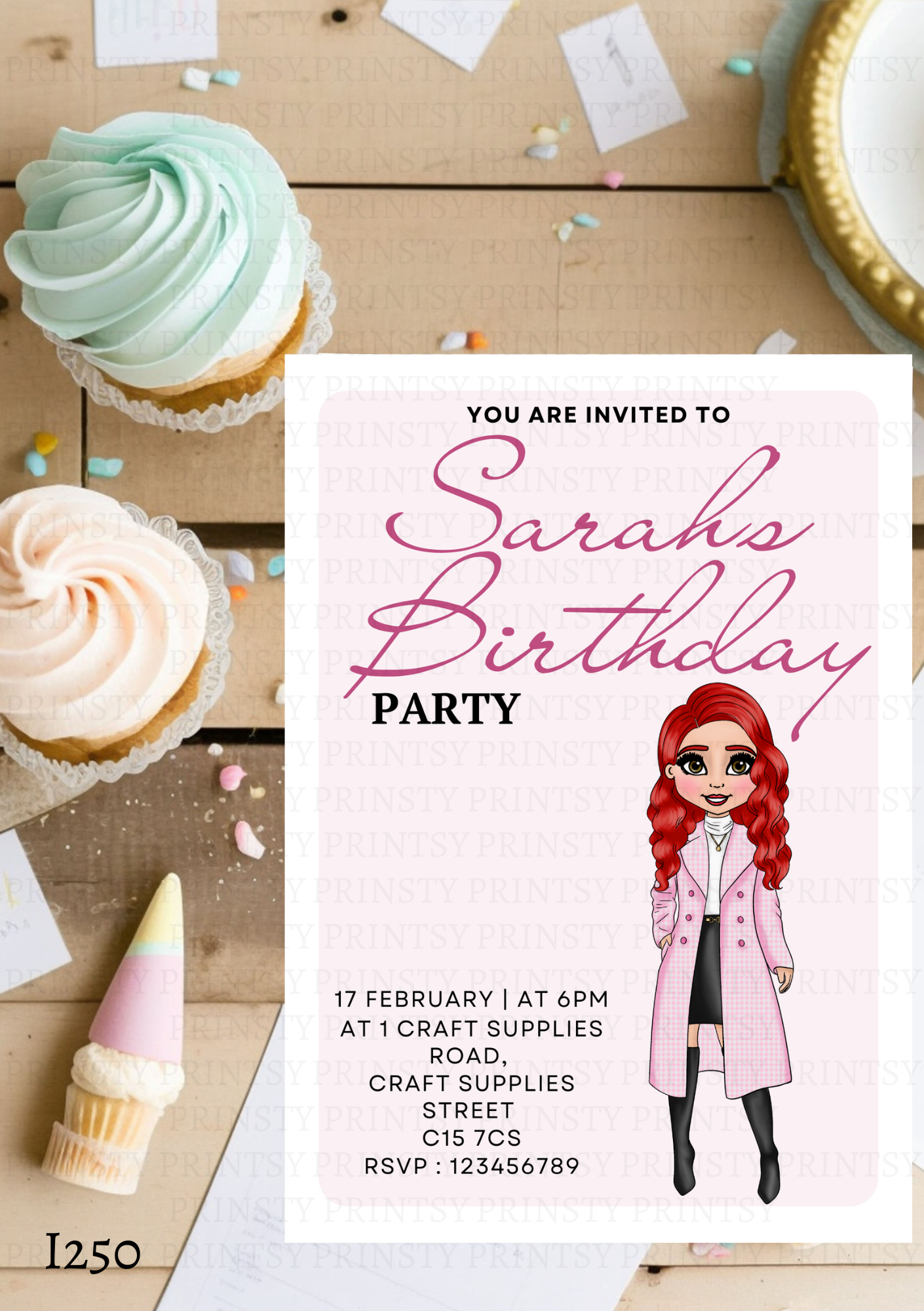 Elegant Dolly Invite