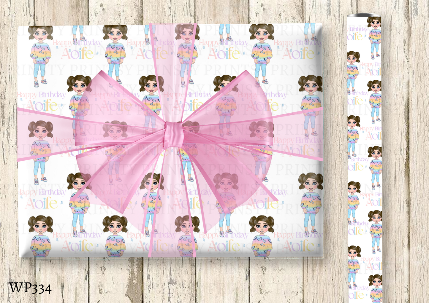 Butterfly Dolly Wrapping Paper