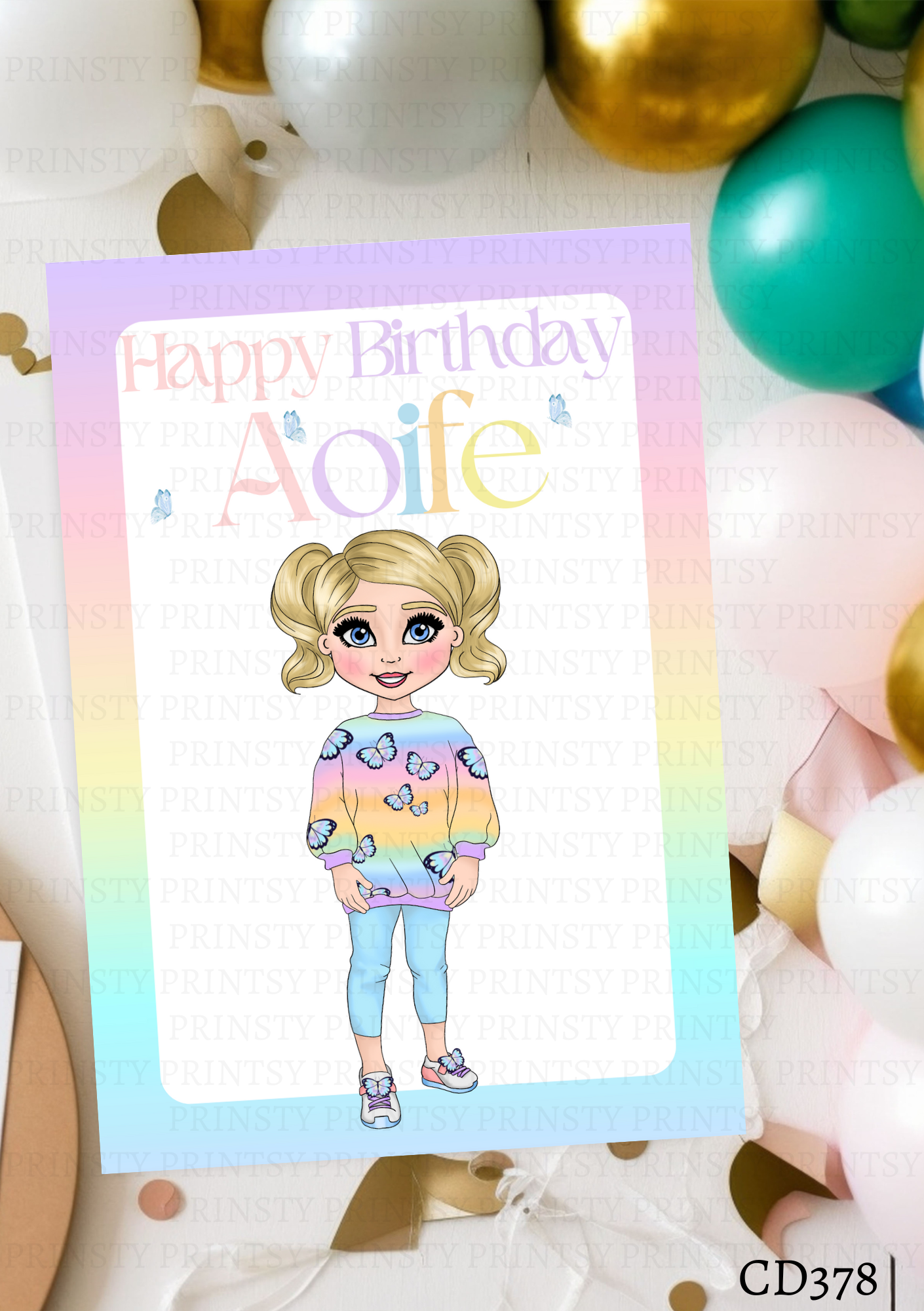 Butterfly Dolly Celebration Card