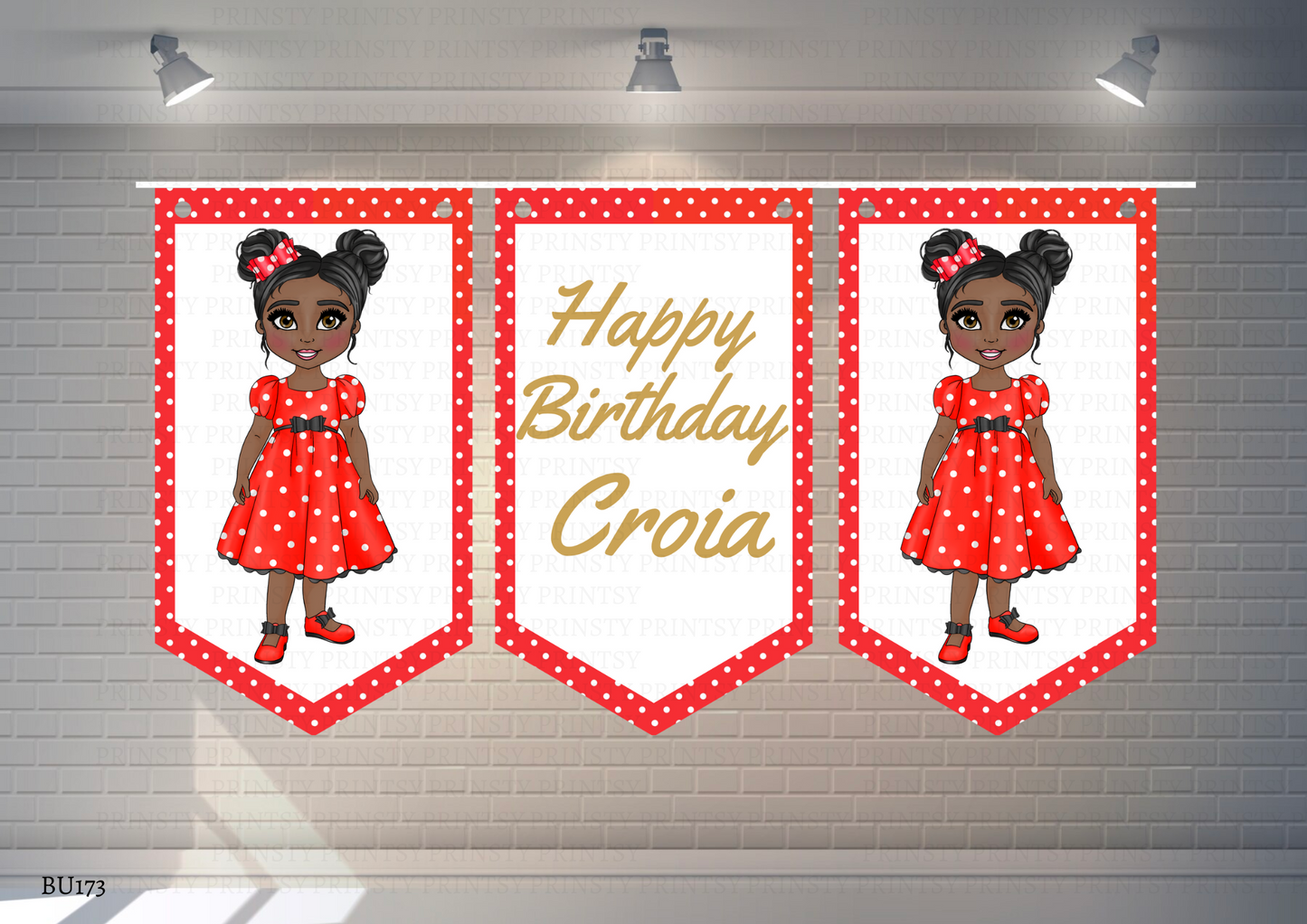 Spotty Dress Dolly Bunting
