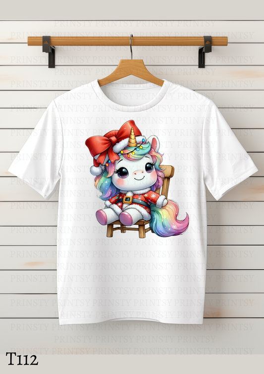 Christmas Unicorn Kids T-Shirt