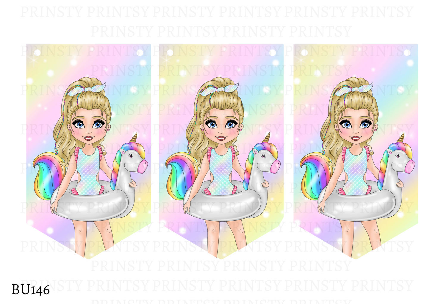 Pool Party Dolly Bunting