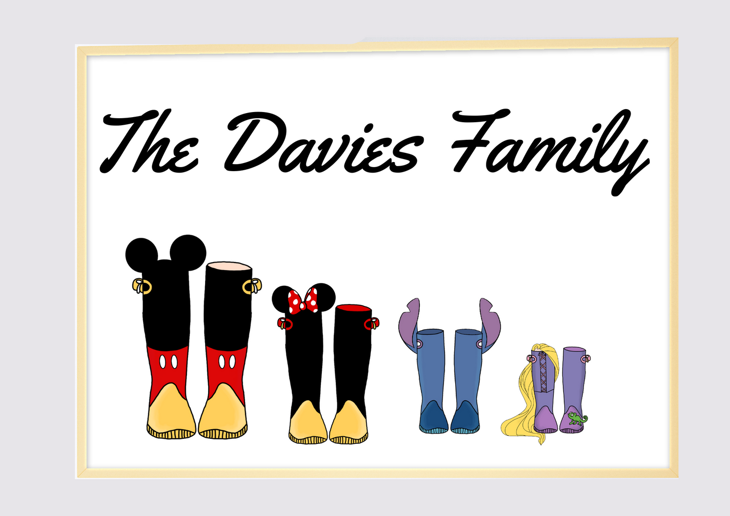 Family Boot Wall Art