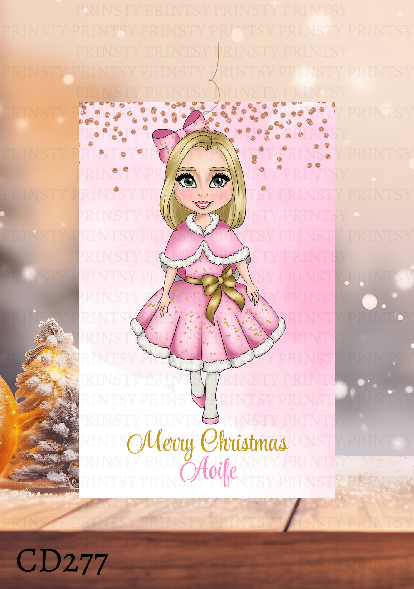 Christmas Dolly Gift Label