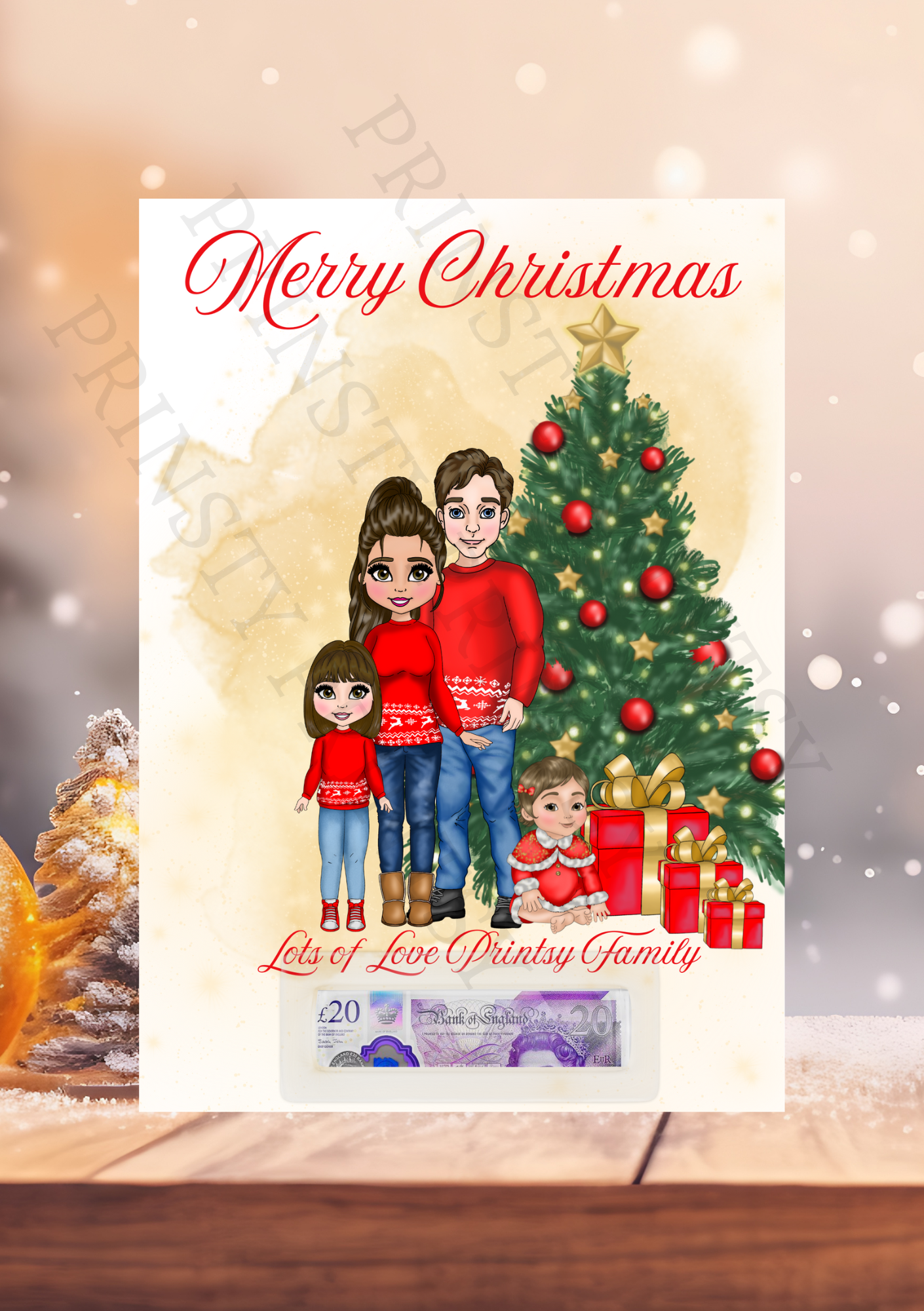 Christmas Family Money Card