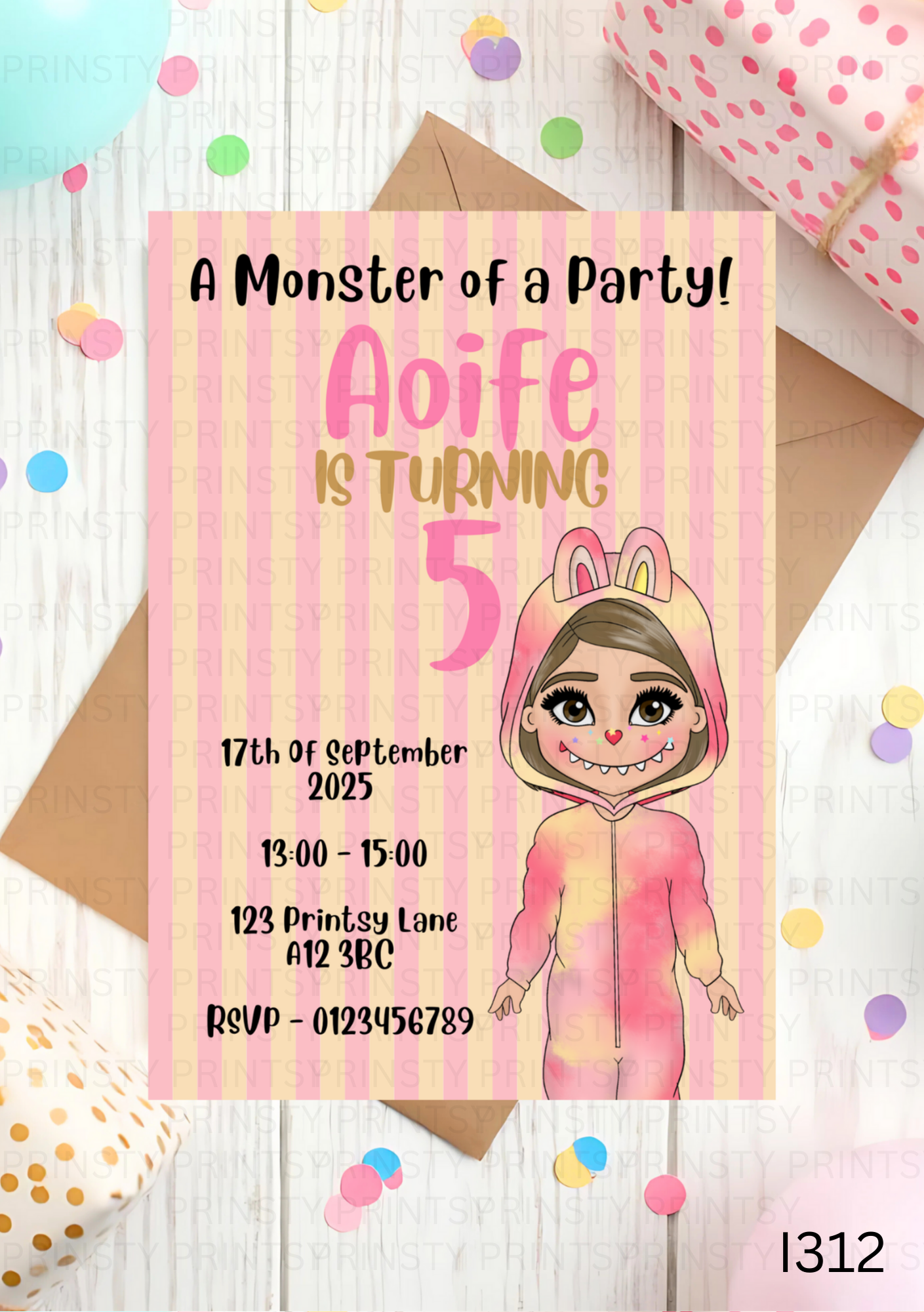 Mini Magic Monster Dolly Invite