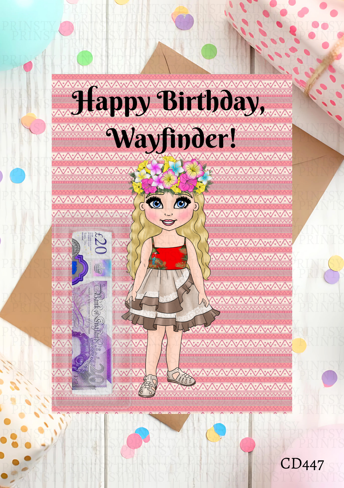 Polynesian Dolly Money Card