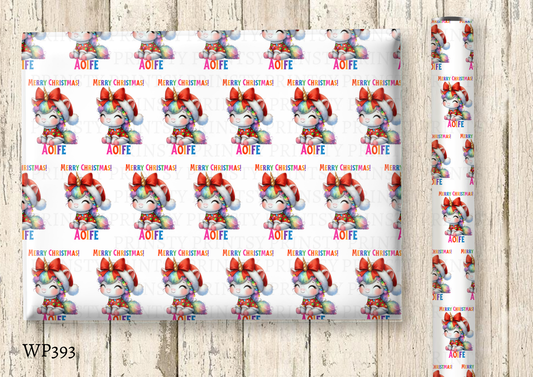 Christmas Unicorn Wrapping Paper