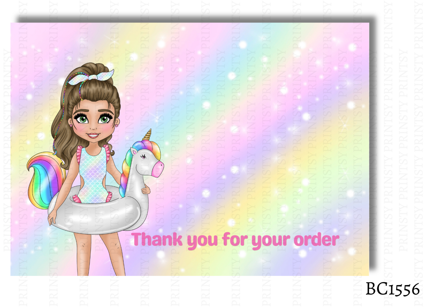Pool Party Dolly Bow Card