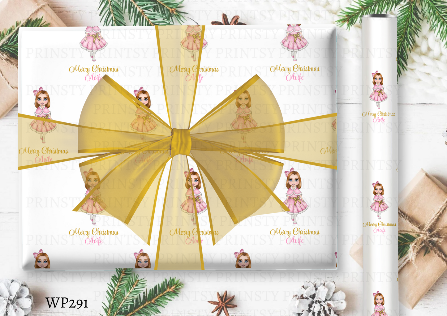 Christmas Dolly Wrapping Paper