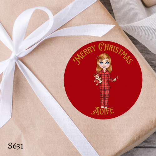 Christmas Dolly Gift Stickers