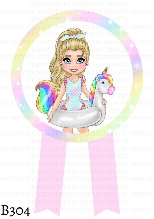 Pool Party Dolly Badge