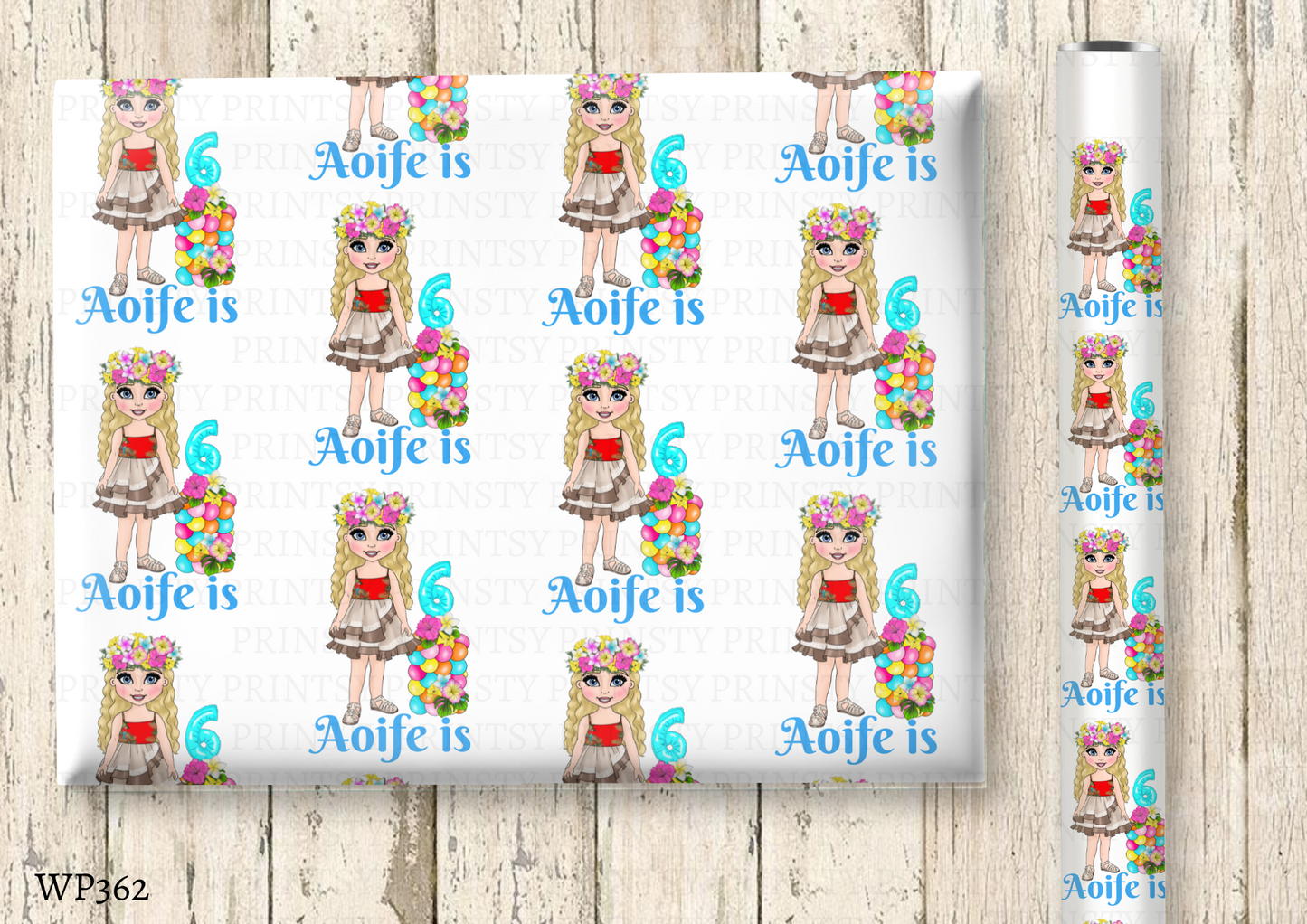 Polynesian Dolly Wrapping Paper