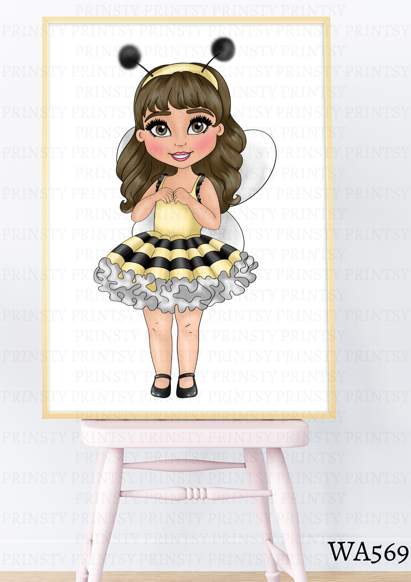 Little Honey Bee Dolly Wall Art