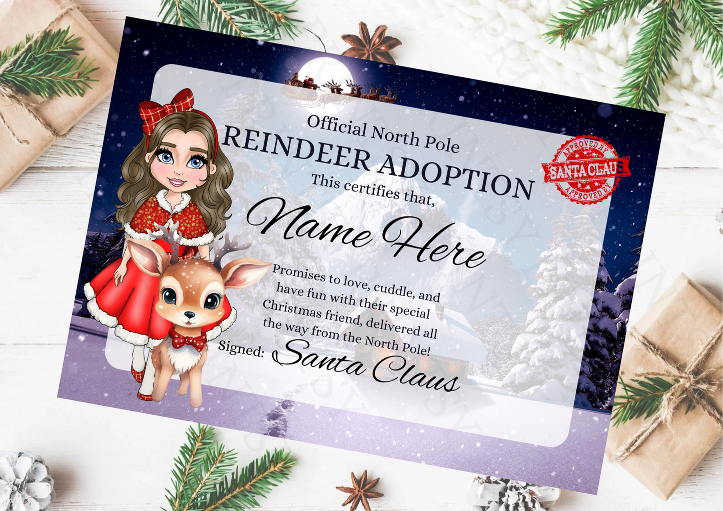 Dolly & Dude Reindeer Certificate