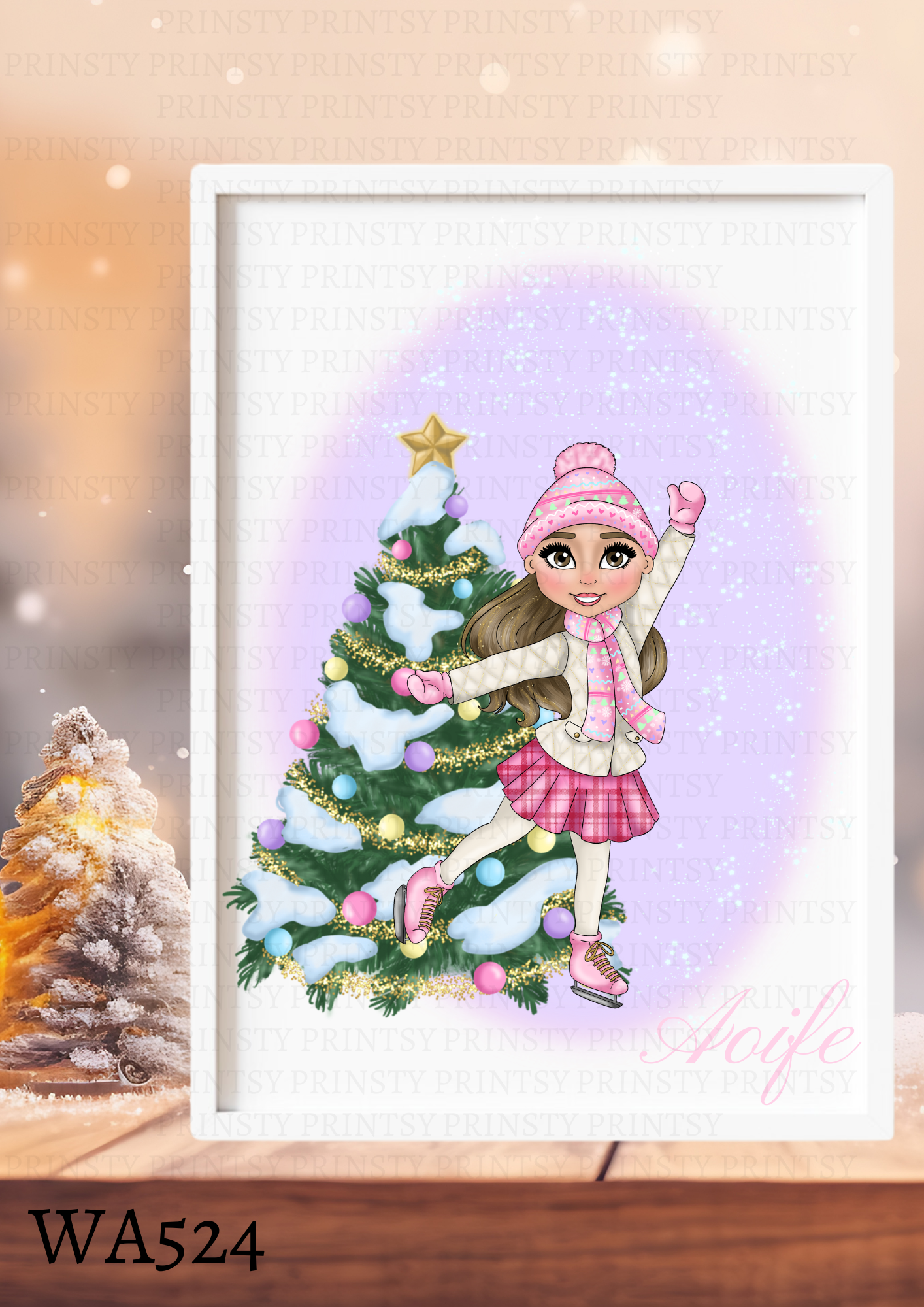 Ice Skating Dolly Wall Art