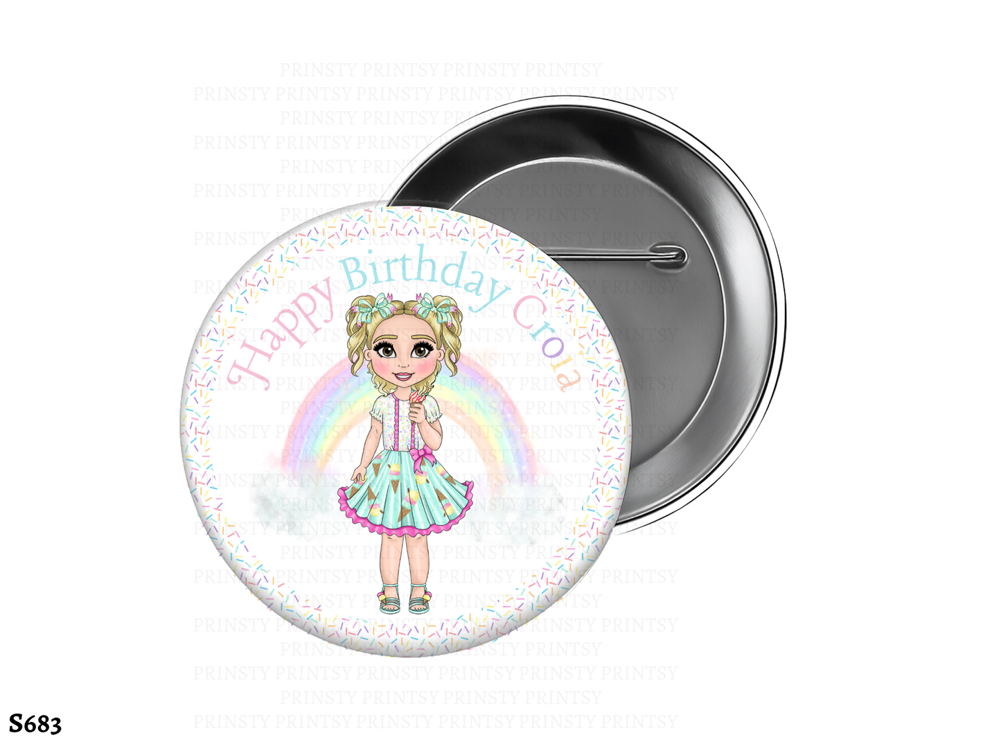 Ice Cream Dolly BowBitz/Badges