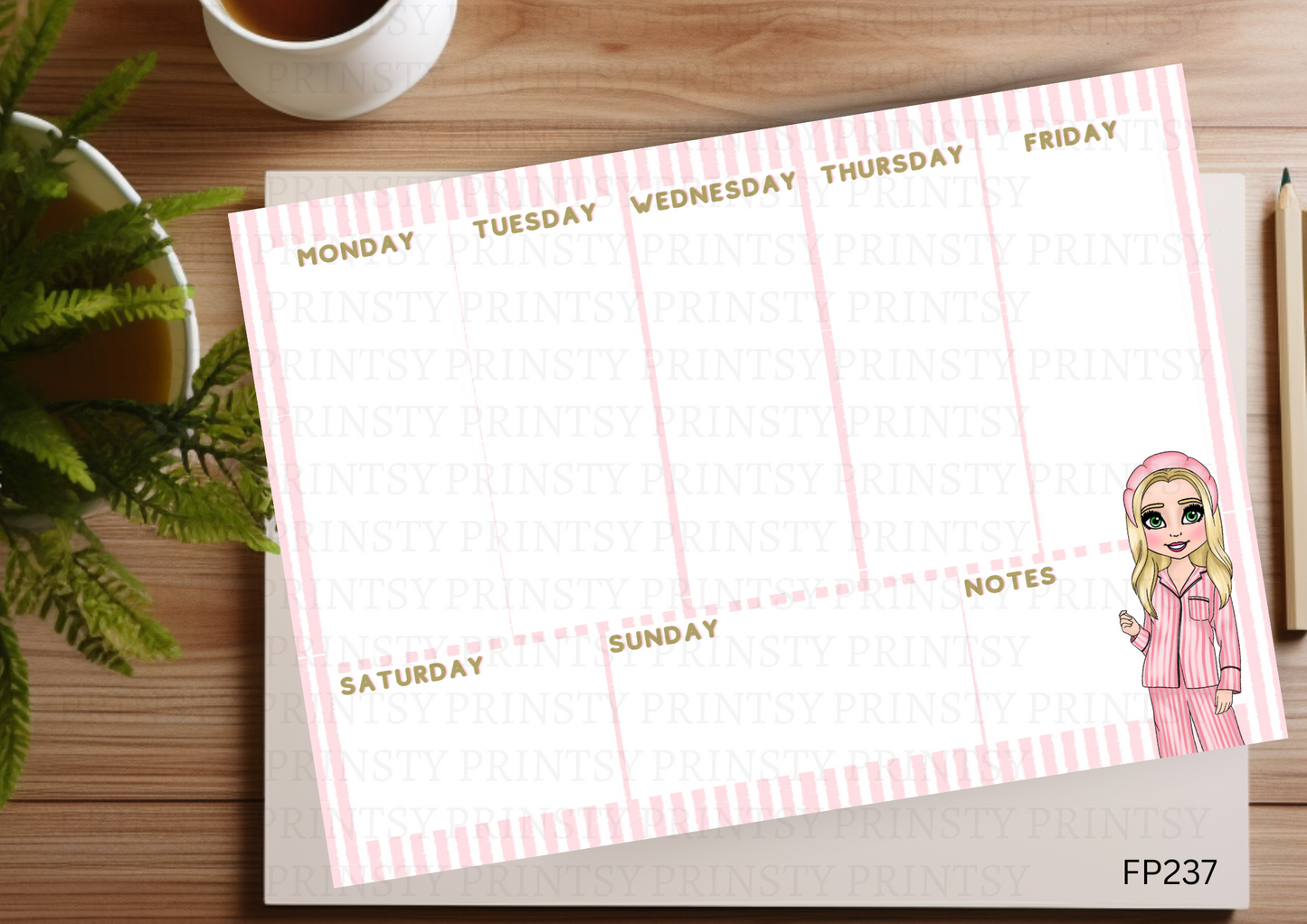 Make Up Dolly Weekly Planner