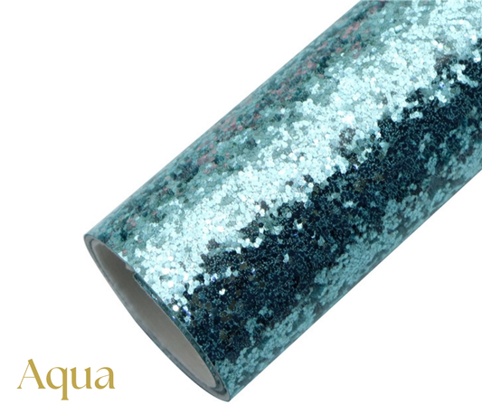 Aqua Chunky Glitter Sheet