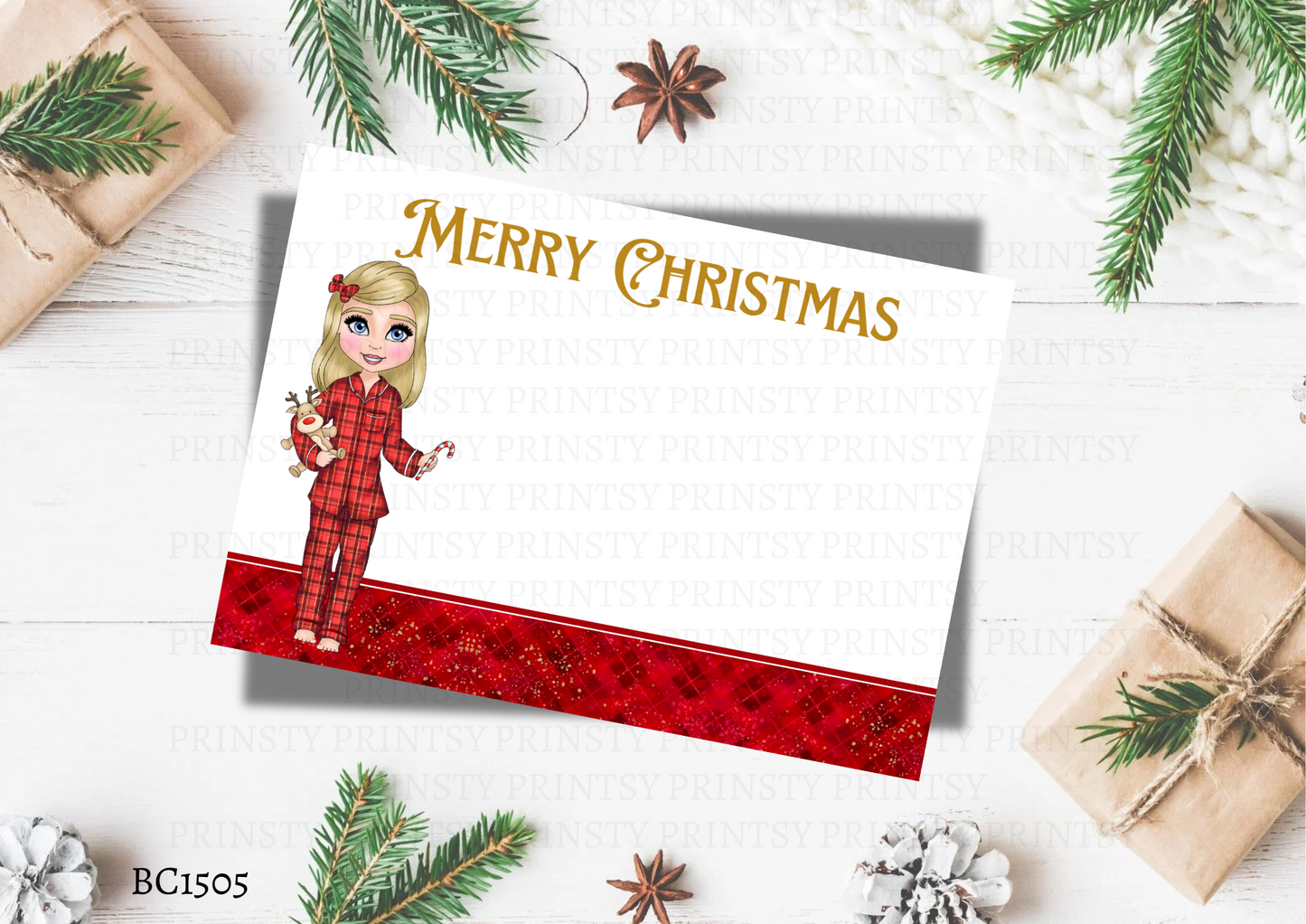 Christmas Dolly Bow Card