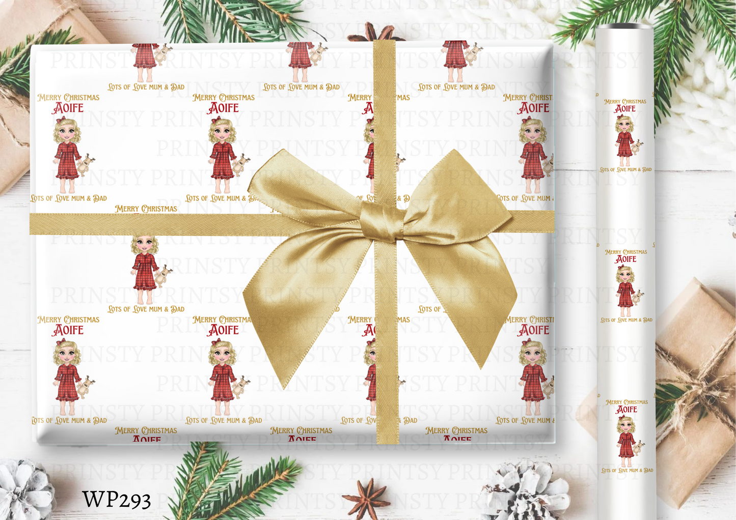 Christmas Dolly Wrapping paper