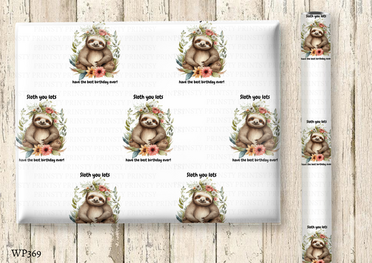 Sloth Wrapping Paper