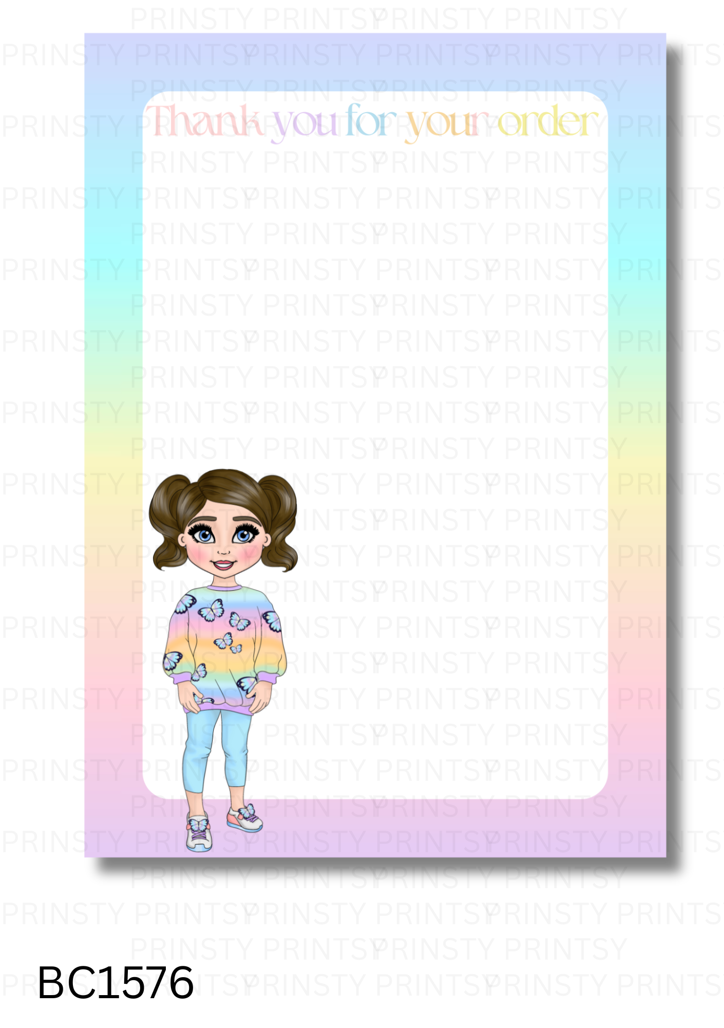 Butterfly Dolly Bow Card