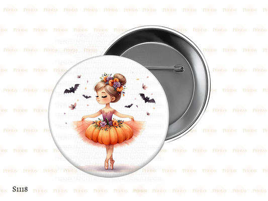 Cute Halloween Ballerina BowBitz/Badges