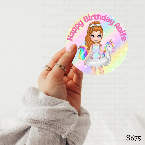 Pool Party Dolly Sticker Sheet