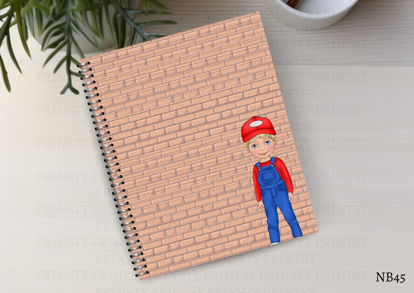 Green and Red Dungarees Dude Note Book