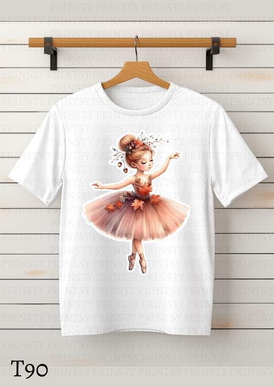 Autumn Ballerina Kids T-Shirt