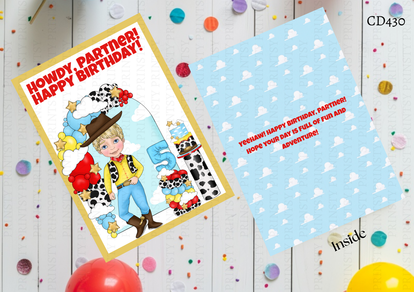 Toy Land Dude Celebration Card