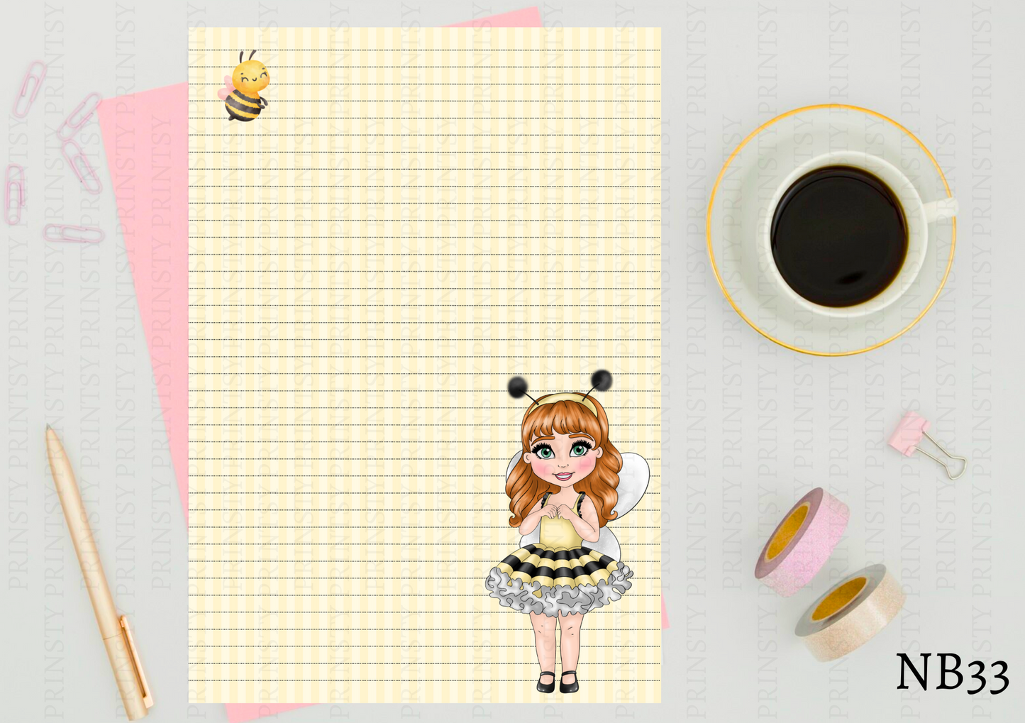 Little Honey Bee Dolly Note Book