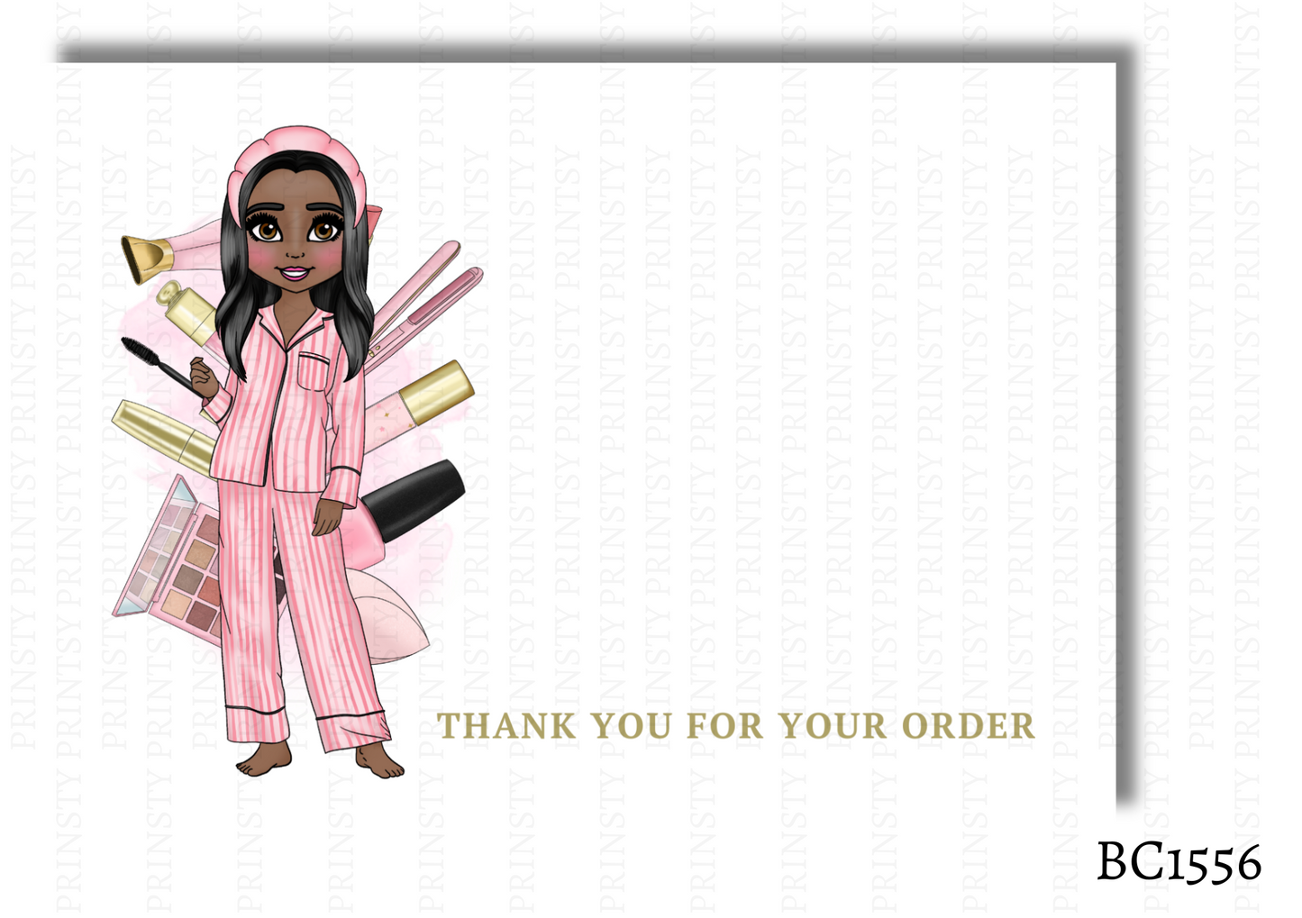 Make Up Dolly Bow Card