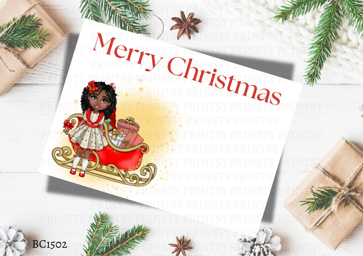 Christmas Dolly Bow Card