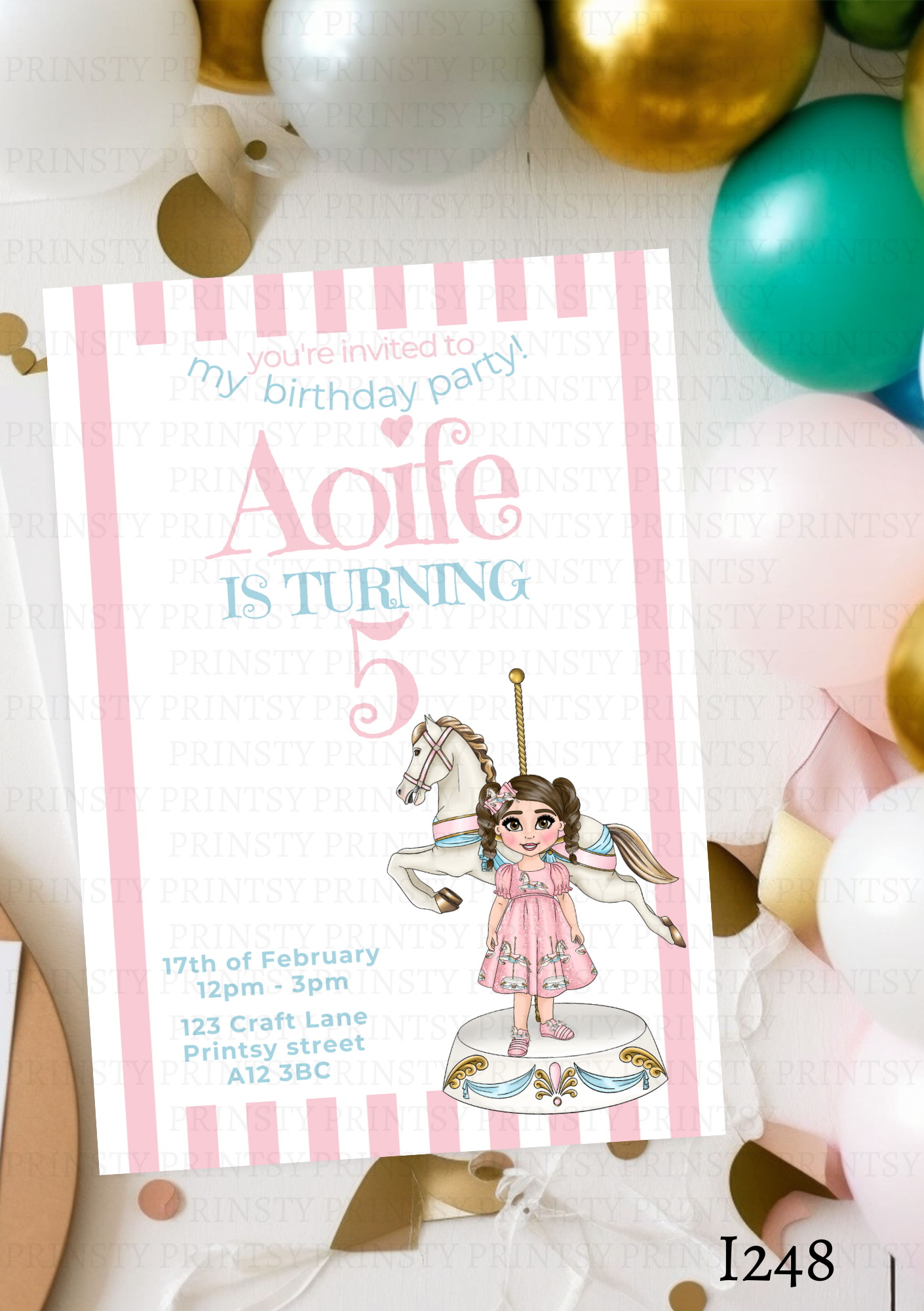 Carousel Dolly Invite