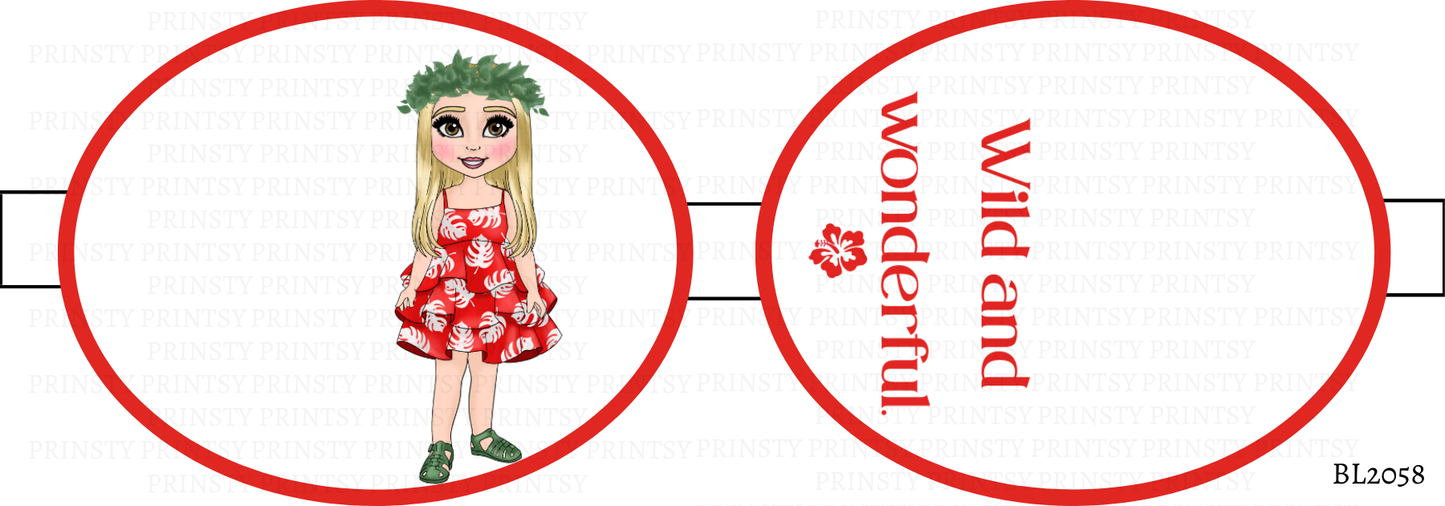 Red Hawaiian Dolly Bow Loop