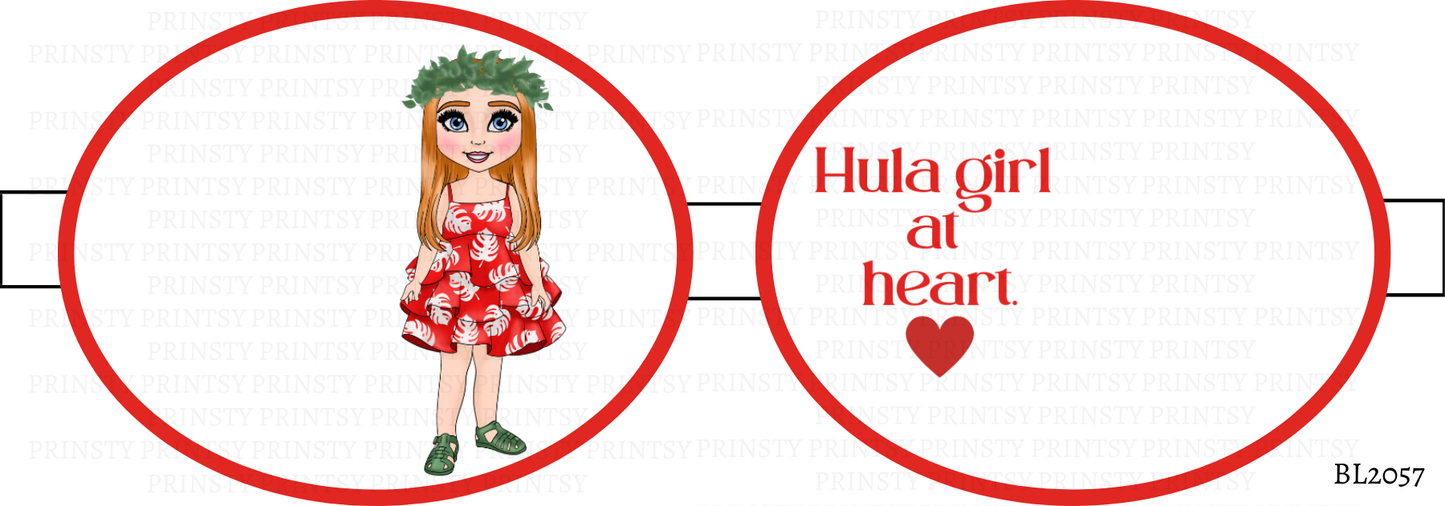 Red Hawaiian Dolly Bow Loop
