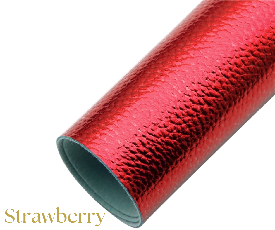 Strawberry Lychee Synthetic Leather Sheet