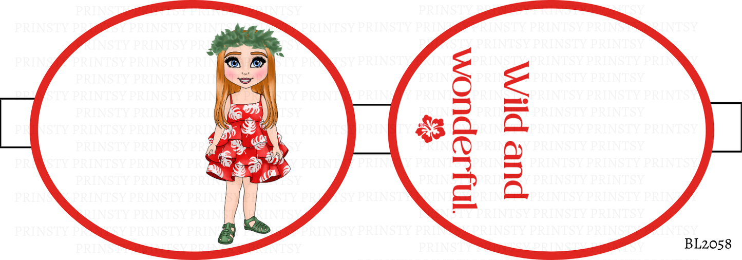 Red Hawaiian Dolly Bow Loop