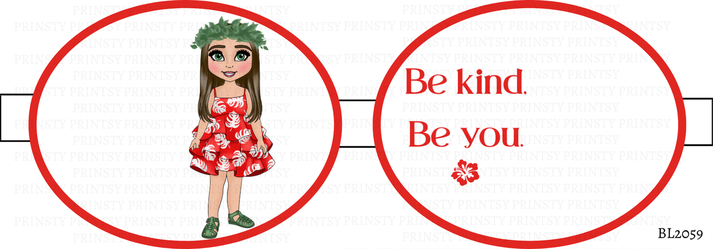 Red Hawaiian Dolly Bow Loop