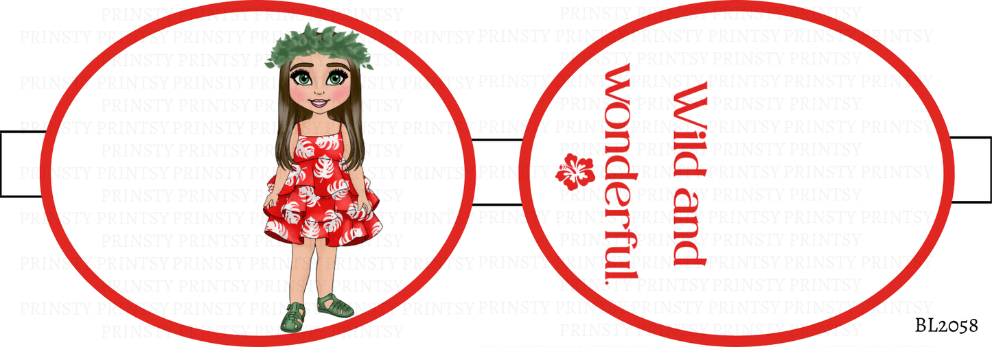 Red Hawaiian Dolly Bow Loop