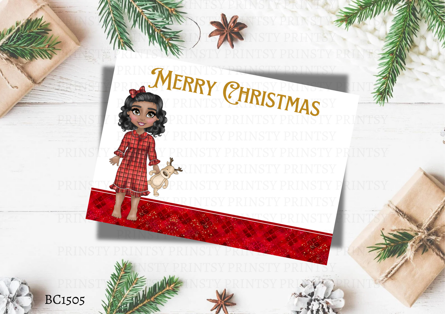 Christmas Dolly Bow Card