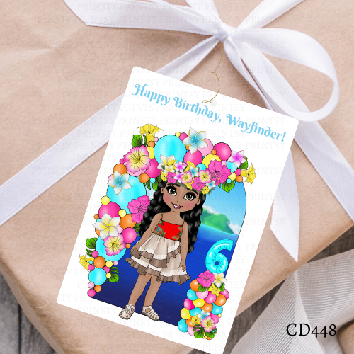 Polynesian Dolly Bunting Gift Label