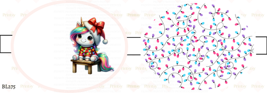 Christmas Unicorn Bow Loop