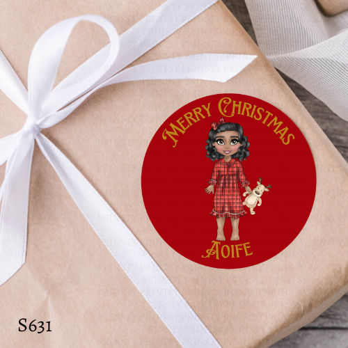 Christmas Dolly Gift Stickers