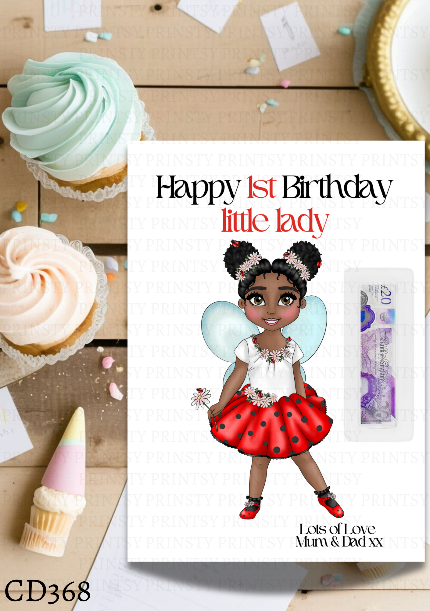 Little Ladybird Dolly Money Card